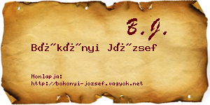 Bökönyi József névjegykártya